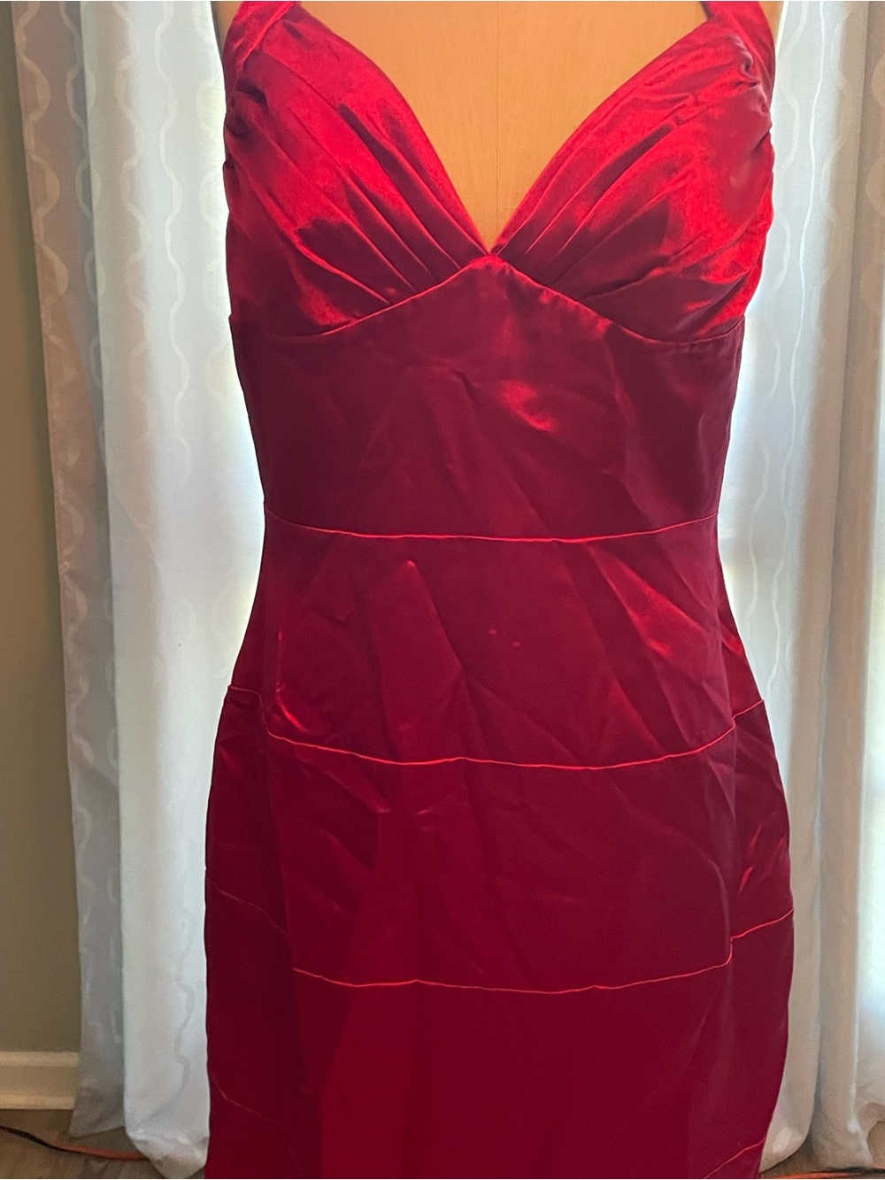 Studio Y Bold Fuchsia Satin Halter Dress